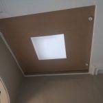 Opaque Perspex window in loft hatch.